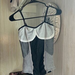 Bebe Black and Gray tank Top